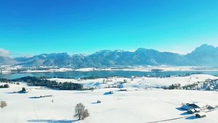 Poster - Beautiful winter landscape in the Allgäu