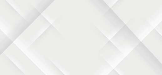 Fototapete - Gray and white diagonal line architecture geometry tech abstract subtle background vector.