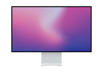 Poster - Modern computer monitor mockup isolated on white background front view.