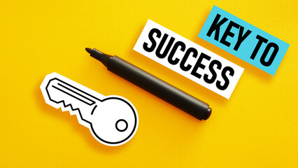 Poster - Key to success is shown using the text