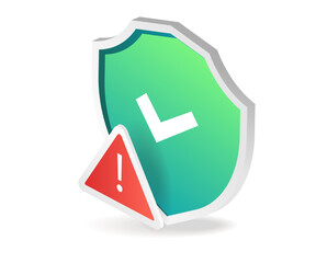 Aufkleber - Flat isometric 3d illustration warning security