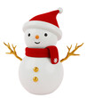 © Ms_Tali - 3d cute snowman with christmas hat