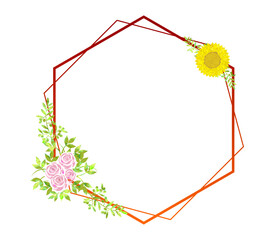 Flower wedding frames for invitations, stickers, souvenirs, gifts and ornaments.