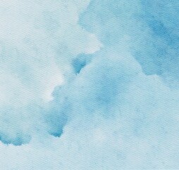 Poster - Blue watercolor stains and splatter grunge background texture. paper textured for design templates invitation card