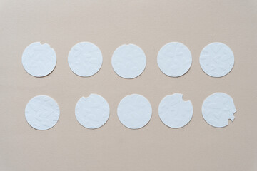 Wall Mural - white paper circles with floral design