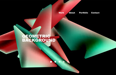 Wall Mural - Broken pieces abstract background. Trendy background for your landing page design, concept of web page design for website and mobile website