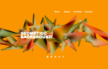 Wall Mural - Broken pieces abstract background. Trendy background for your landing page design, concept of web page design for website and mobile website