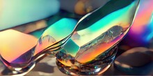 Beautiful Refraction Of Glass-like Objects, Dramatic, Abstract, Exquisite And Atmospheric, Elegant And Rhetorical Background Design