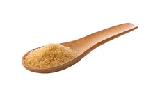 Brown Sugar In Wooden Spoon On Transparent Png