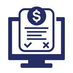 Poster - Online invoice, bill icon