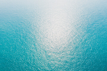 Wall Mural - Top view of beautiful turquoise seawater surface texture background