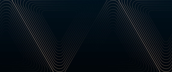 Poster - Abstract gold lines luxury triangles background. Vector illustration