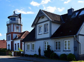 Sticker - Historical Buildings in the Old Country at the River Elbe, Lühe, Lower Saxony