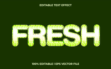 Poster - fresh editable text effect, lettering typography font style, glossy 3d text for tittle