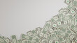 © RocknRoller Studios - Banknotes Border Background with copy-space. Finance concept with One Dollar Bills at the edge of frame.