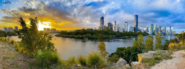 Wall Mural - Brisbane City from Kangaroo Point, Queensland, Australia