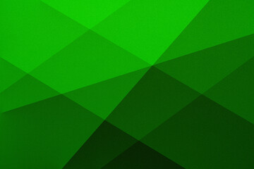 Wall Mural - Green lime abstract art nouveau background. Geometric shape. Triangles, squares. Color gradient. Light dark.