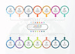 © Adison - Process infographic with 14 steps, process or options.