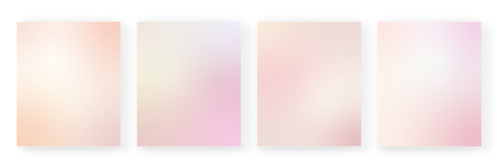 Wall Mural - gradient backgrounds vector set in pastel colors. gradient wallpapers colorful vector backgrounds fo