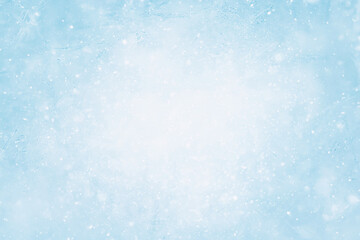 Wall Mural - blue snow background abstract blurred