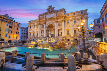 Fototapete - Rome, Italy at Trevi Fountain