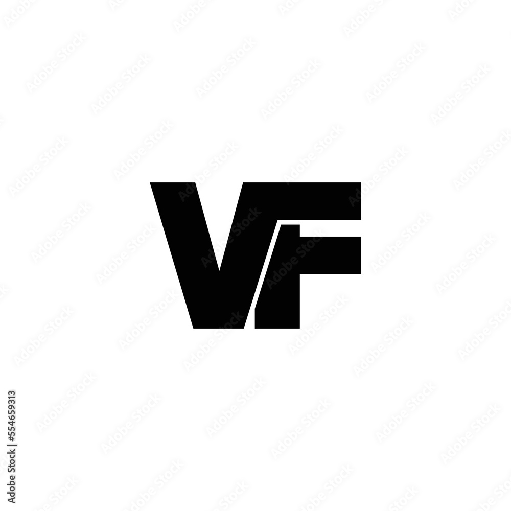 Letter VF simple logo design vector