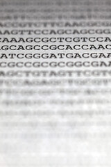 Wall Mural - Printed DNA sequence - genomic data