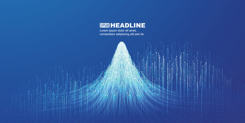 Poster - the convergence of points and lines is like a snowy mountain, which is suitable for the background o