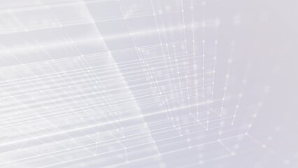 Leinwandbilder - Abstract white space background. Data building dots and line connections. Clear tech data concept.