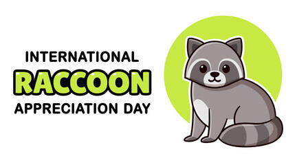 Wall Mural - international raccoon appreciation day