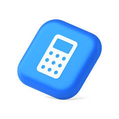 Aufkleber - Calculator button mathematical number counting web application design 3d realistic isometric icon