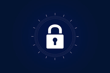 Cyber security technology concept , Shield With Keyhole icon with world map background , personal data , vector illustration.	
