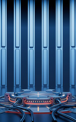 Wall Mural - 3D rendering mechanical creative sci-fi background