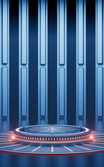 Wall Mural - 3D rendering mechanical creative sci-fi background