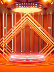 Wall Mural - 3D rendering mechanical creative sci-fi background