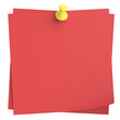 © dekzer007 - Note paper with push pin. 3D illustration.