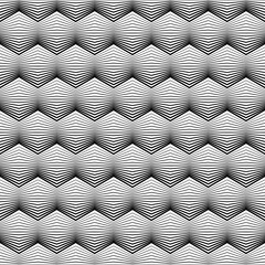 Poster - Geometric seamless pattern. Repeating line background. Fading contemporary contemporary for prints. Repeated black geometry patern on white backdrop. Repeat stripe. Floor tile. Vector illustration