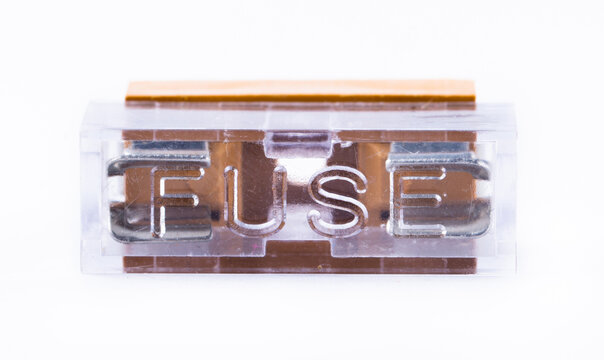 Plastic cover for electronic fuse isolated on white background.