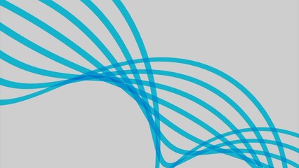 Poster - Abstract line of curved stripes moves in space. Design. Curved lines in moving stream on white background. Frozen curved lines in moving stream