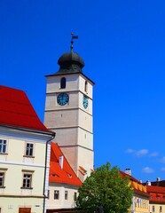 Wall Mural - Piata Mare Square in the historic town of Sibiu in Romania