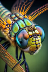 beautiful dragonfly macro photography portrait