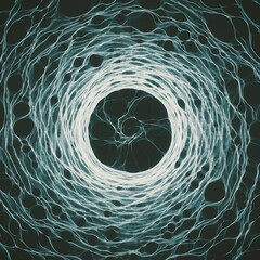 Aufkleber - Black and white organic shape in trendy style futuristic background. Smooth 3d rendering digital illustration