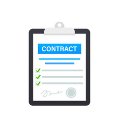 Poster - Signing the contract. Contract agreements, memorandum of understanding, signature and document seals concept for web banners, websites, infographics. Vector illustration