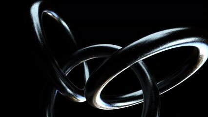 Poster - steel circles. computer generated 3d render