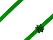 Zielona wstążka prezentowa PNG, izolowana, przezroczyste tło, Boże narodzenie, mikołaj, urodziny