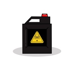 Sticker - illustration, The toxic symbol on chemical products, dangerous chemicals in industry