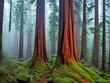Redwood Forests of Northern California at night