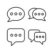 © Lunaraa - Chat icon vector for web and mobile app. speech bubble sign and symbol. comment icon. message