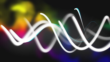 Poster - Light streaks. Computer generated 3d render