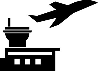 Poster - Airport building icon symbol. Premium quality isolated airlines terminal element on white background..eps